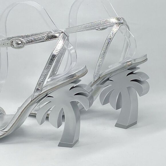 Palm Angels Palm metallic leather sandals size 38 - Picture 9 of 14